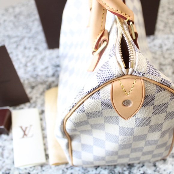 💕EUC SPEEDY 25💕 DAMIER AZUR SPEEDY 25 (original style) - Picture 2 of 13